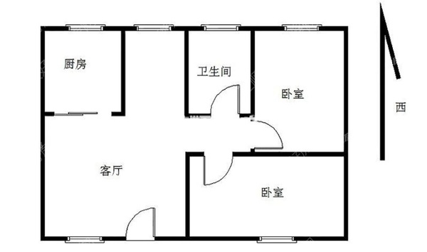 鑫洲花园2室1厅1卫在售房源图片