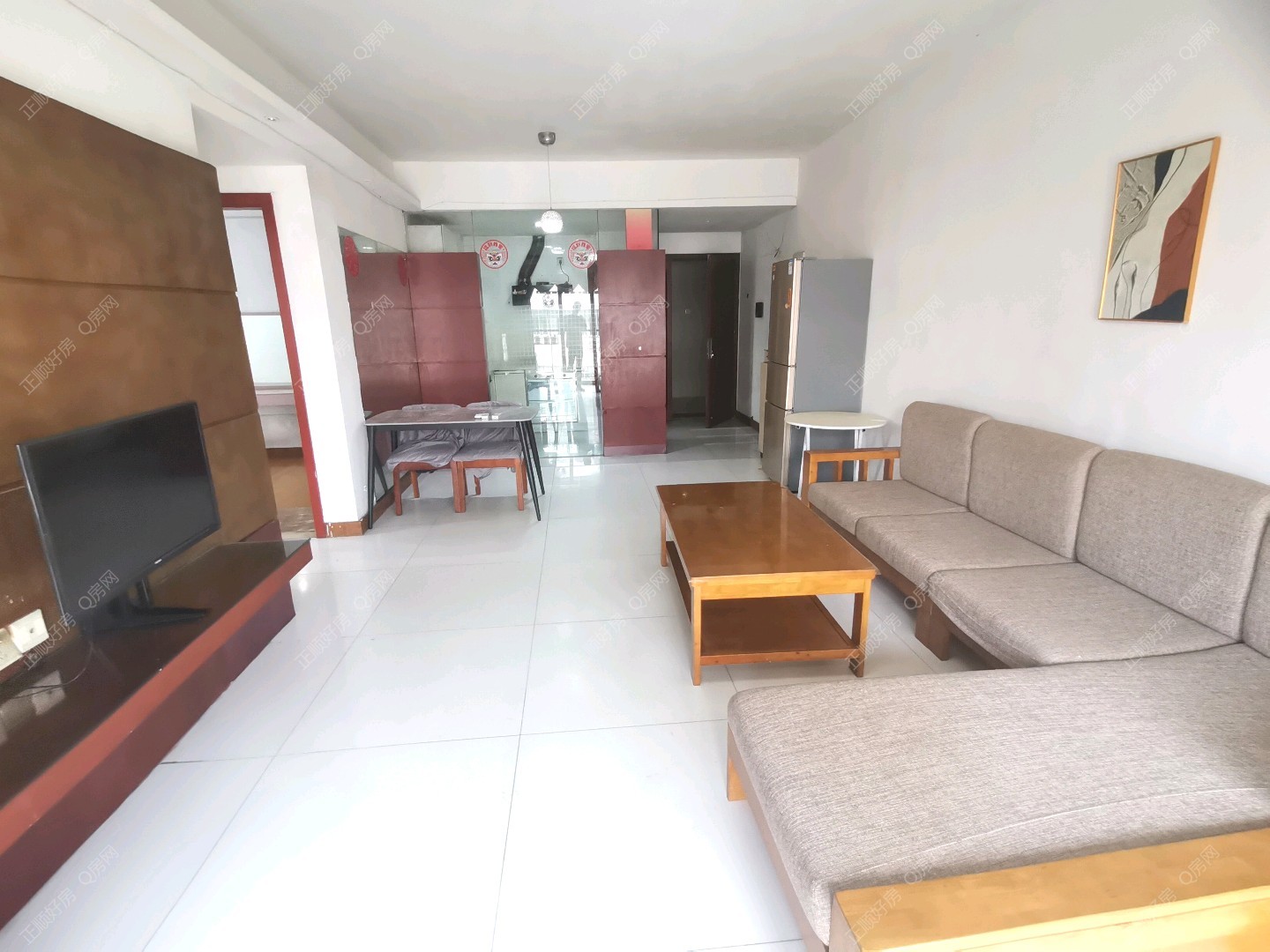 吉大.东方顺景 精装两房 .拎包即可入住 .看房方便