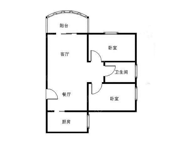 田德花园2室1厅1卫在售房源图片