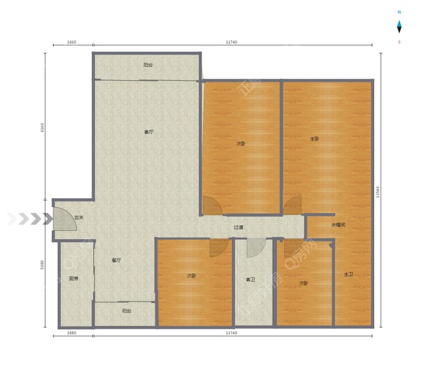 横琴华发首府精装四房出租，家具齐全，拎包入住。134.114室2厅2卫37558441