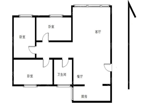 公安城3室2厅1卫在售房源图片