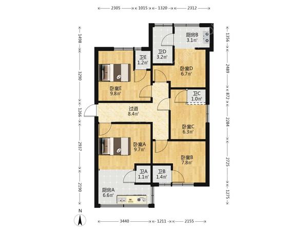 桃园中学旁.光明街住宅.实用3房2厅.格局方正.通风光好.诚心出售