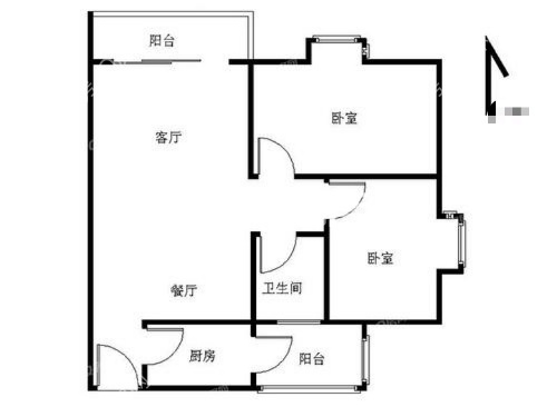 万威美地 2房2厅1卫 精装 83.72平