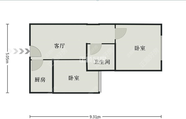 双城汇1室1厅1卫在售房源图片