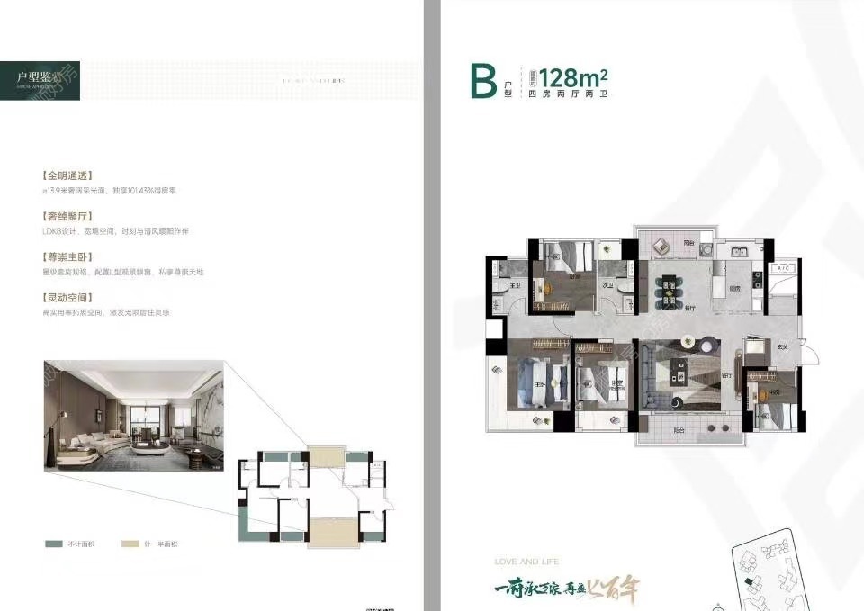 4栋B户型128平