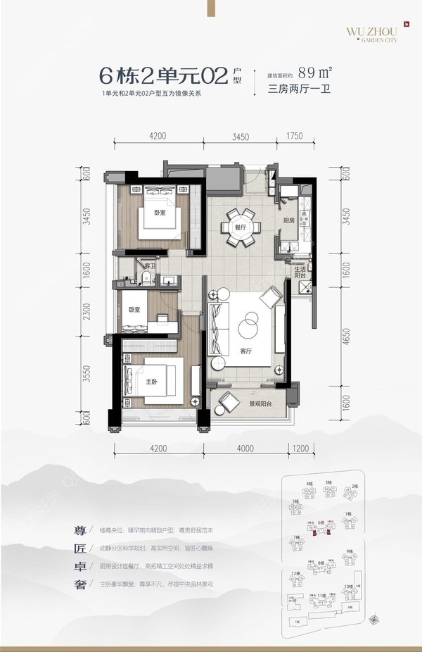 五洲花城三期 - 户型图
