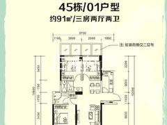 91平方三房两厅两卫