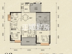 03户型4房2厅2卫__128m2（南北通透）