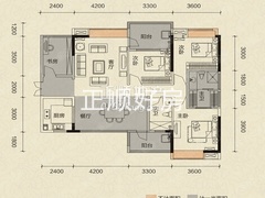 02户型4房2厅2卫__127m2（南北通透）