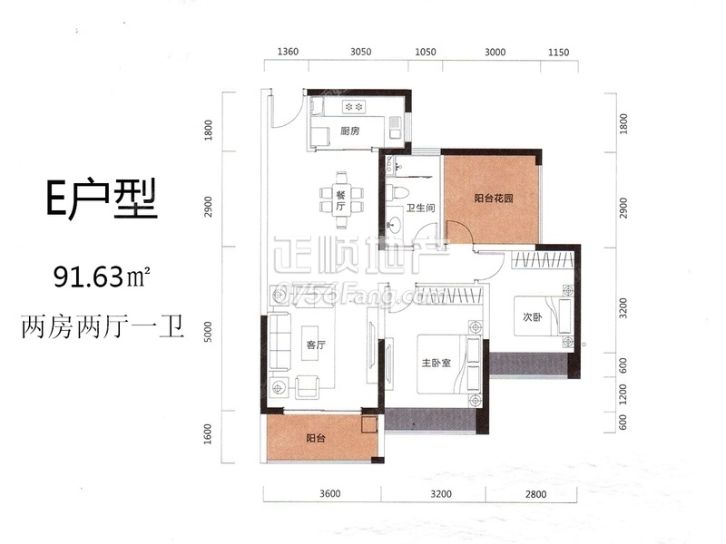 5栋02-29层01房：建筑面积93.45m2