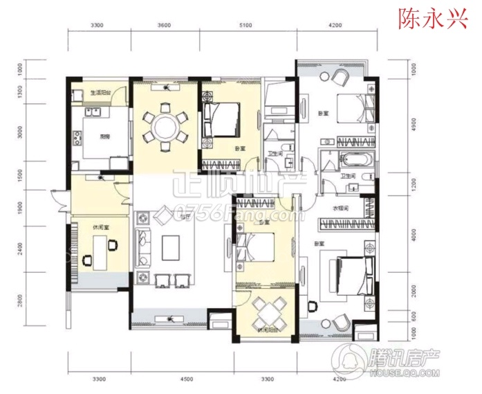143平3房.01户型，小区专家 13750080731