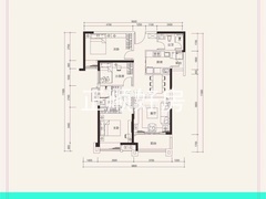 4栋103平南向三房户型图