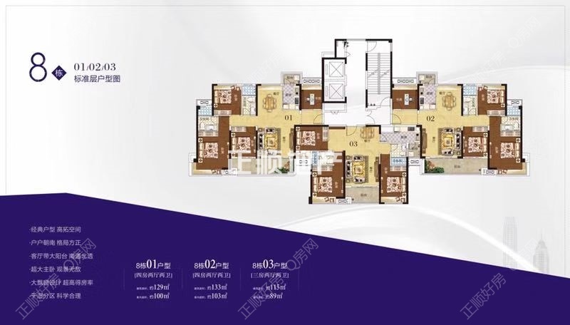 8栋129平、133平三房
