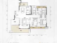 128㎡四房两厅两卫南北通