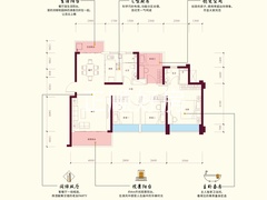 15.16栋110㎡四房南北通透户型图