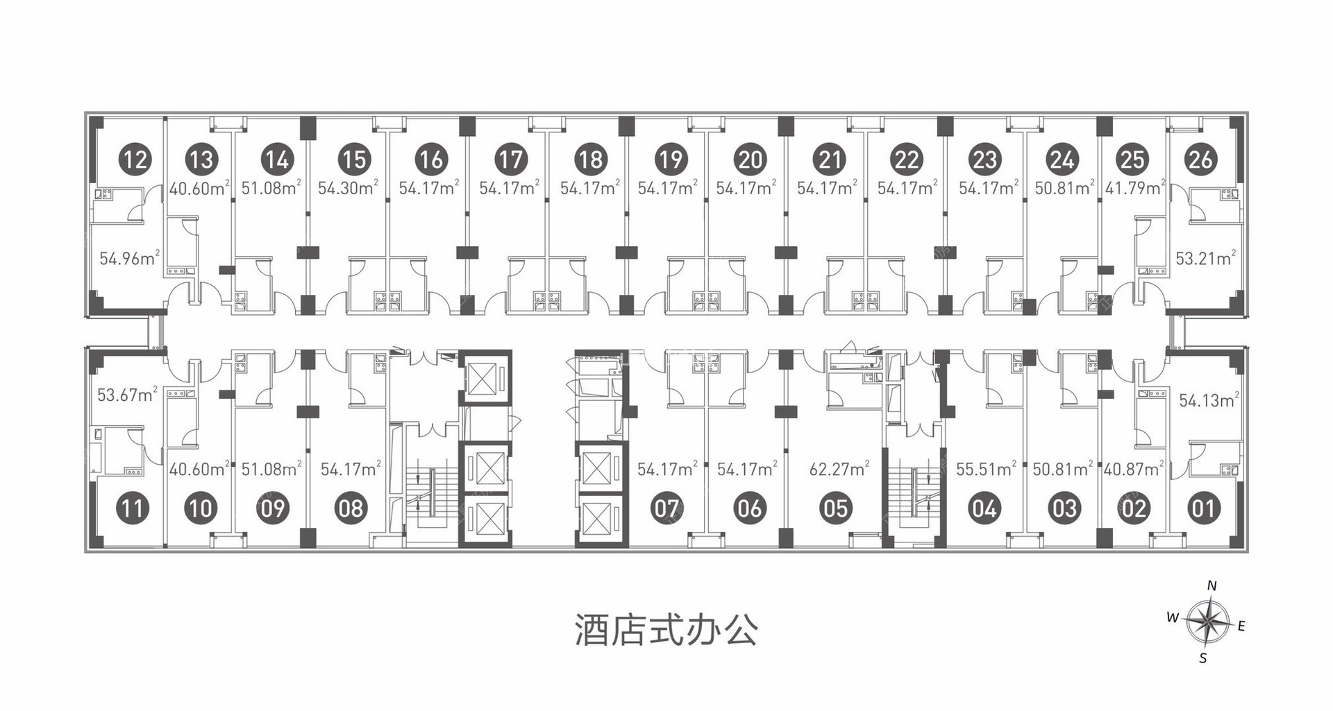 酒店办公平面图