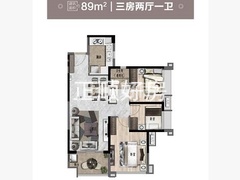 89㎡三房两厅一卫