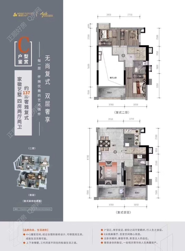 雅居乐国际花园 - 户型图