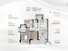 三房两厅两卫 三面朝南 6.1长超级跑道阳台