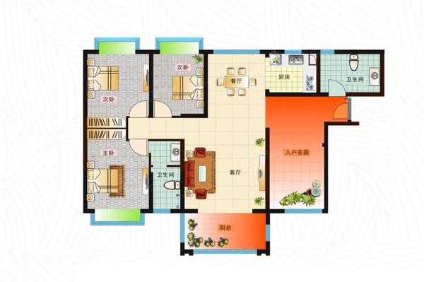 四季康城四期水岸城邦 - 户型图