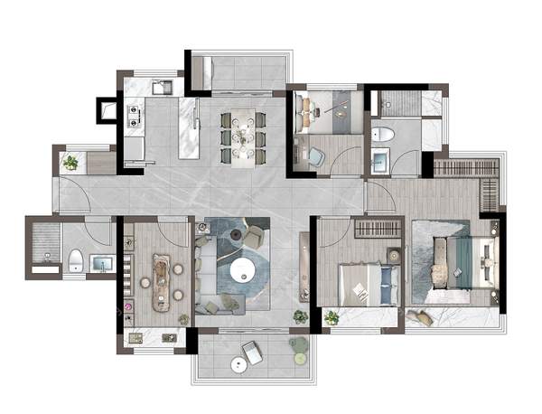 99㎡丨四房两厅两卫