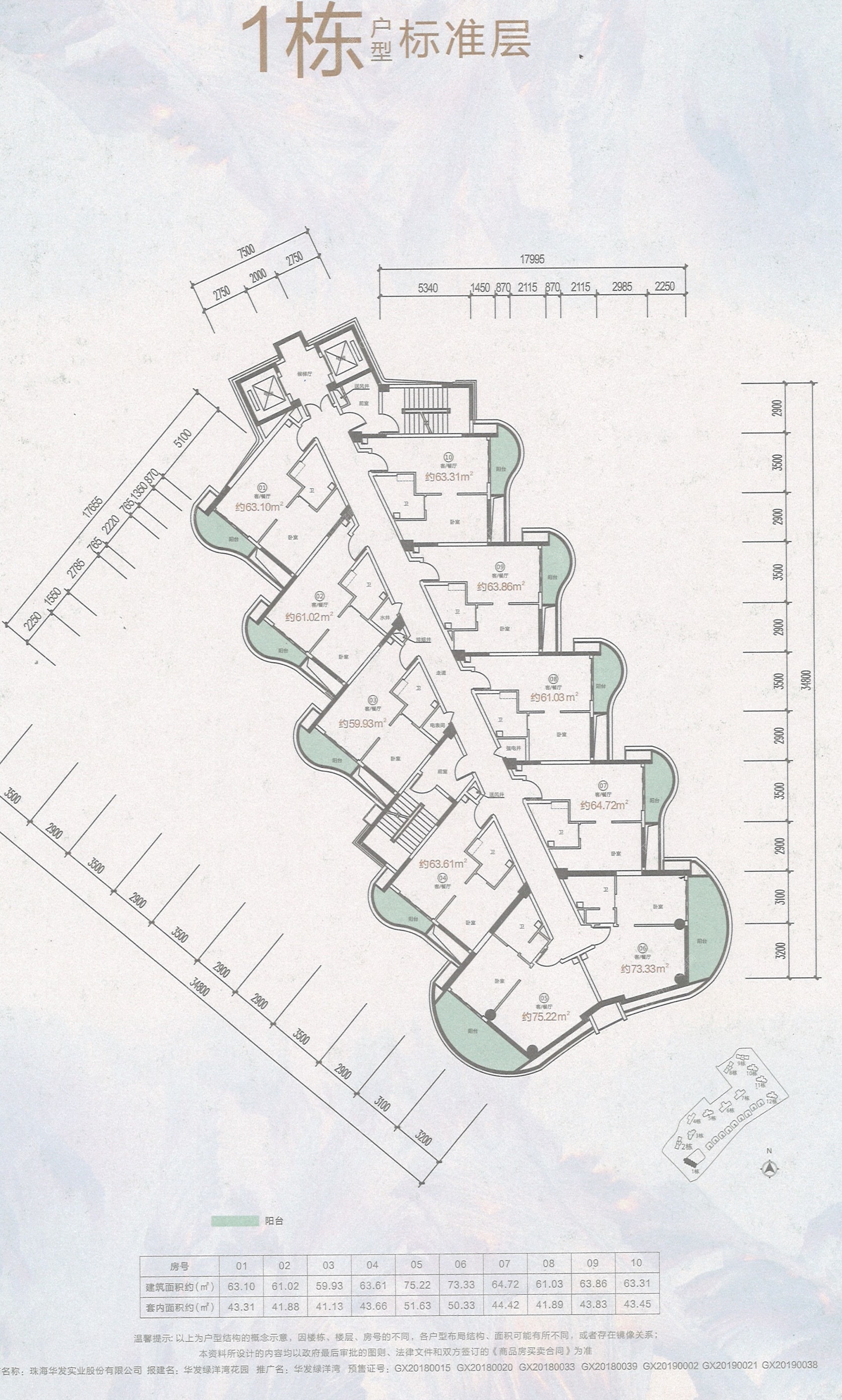 1栋整栋示意户型