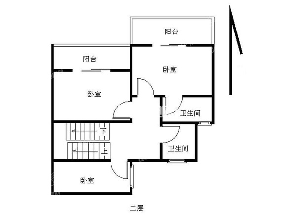 户型图地面2楼