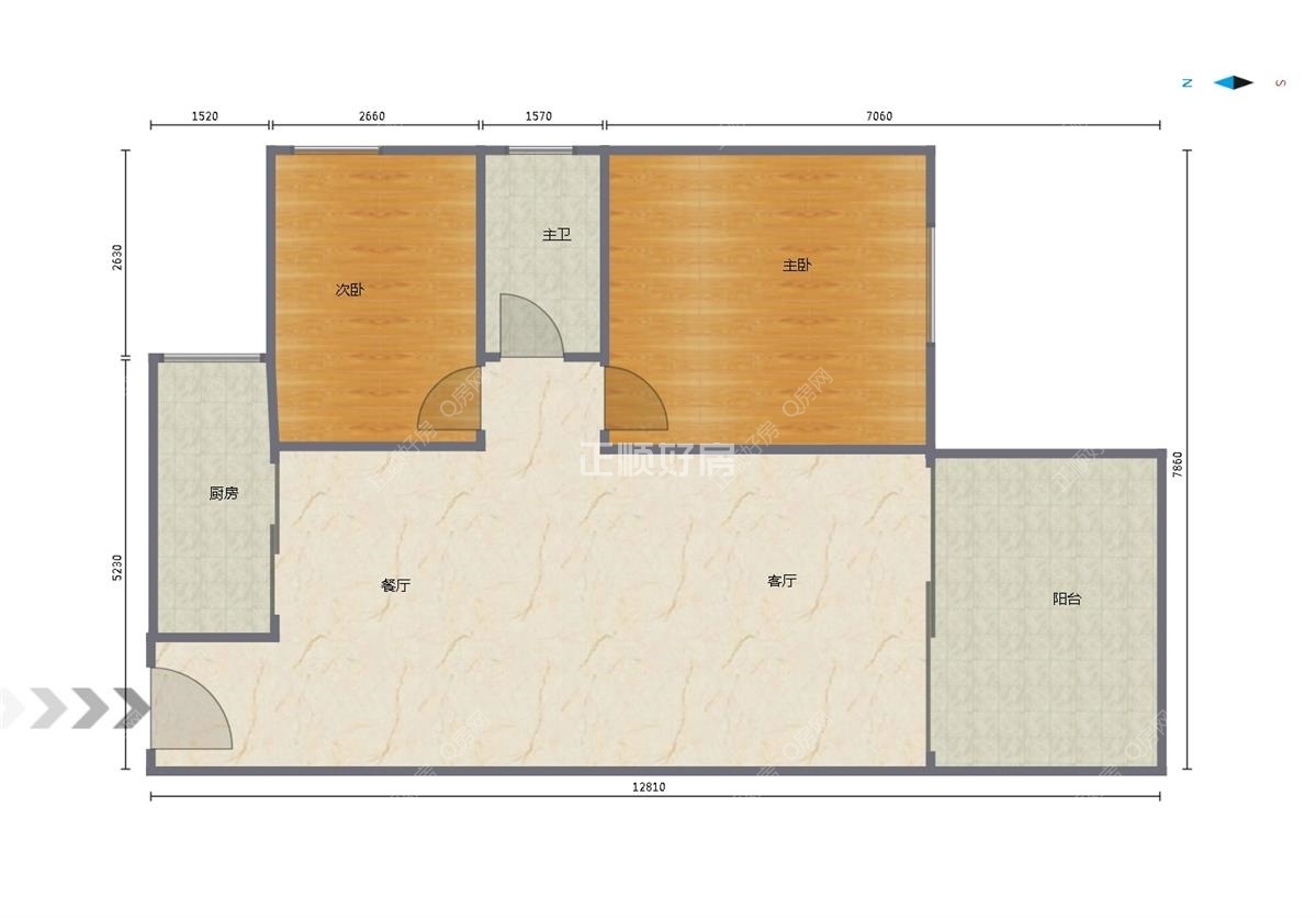 御景国际花园 精装2房 家私电全新 全齐家私  拎包入住 