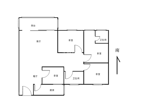阳光花园4室1厅1卫在售房源图片