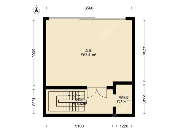 -1楼3车位6米挑高