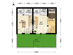 左边是1号房的1楼，右边是2号房1楼
