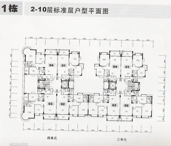 1栋3、4单元2－10层户型图