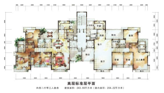 高层平面图