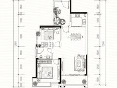 9栋03房2房2厅84.06平方