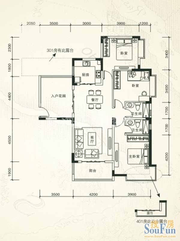 6栋1单元01房129.75平方