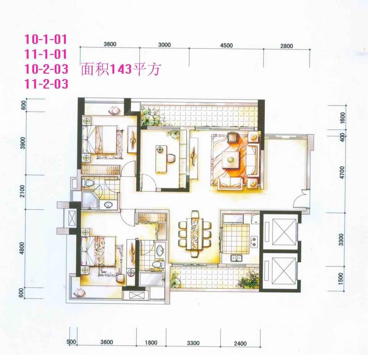 10栋、11栋01、03户型