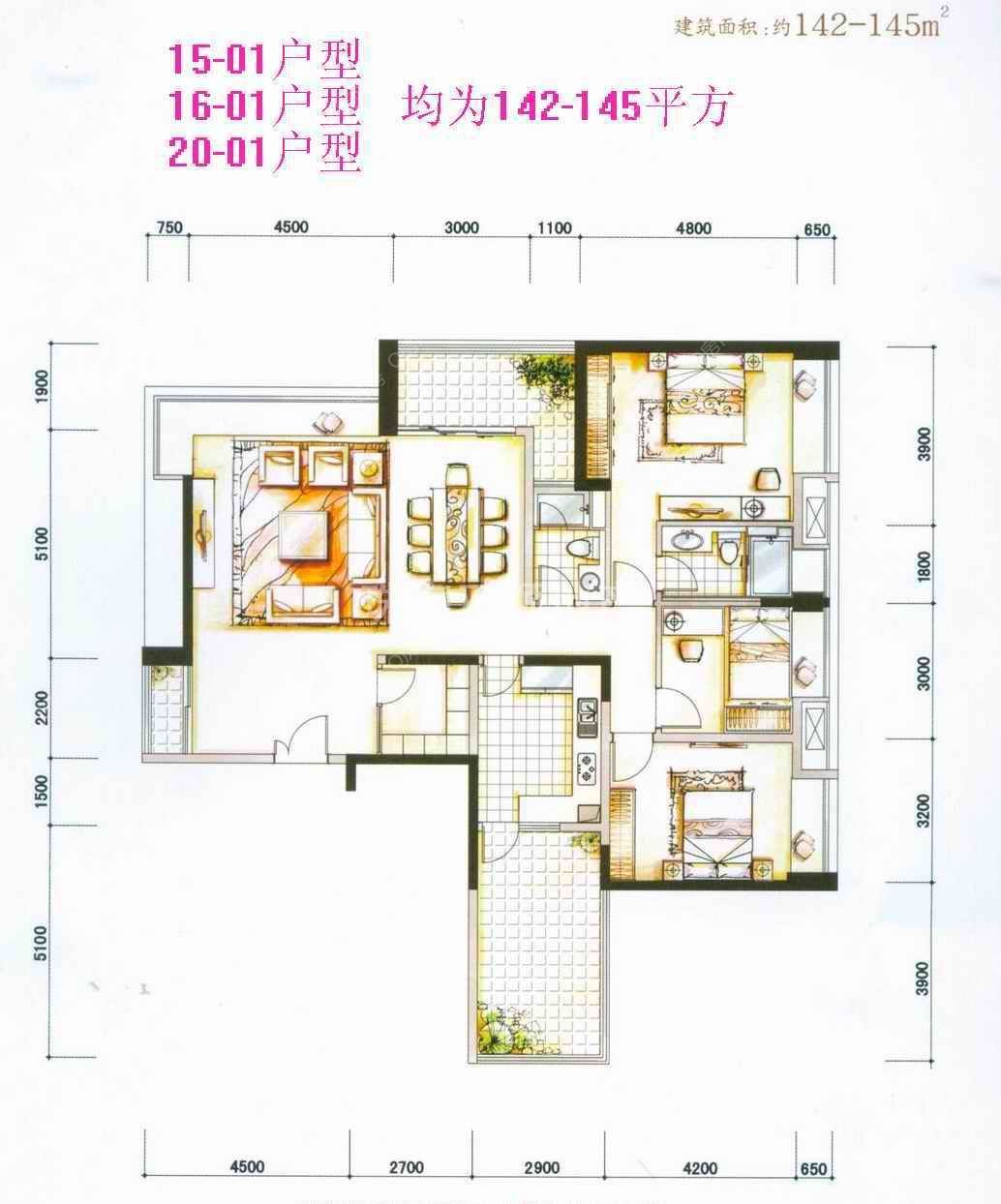 15、16、20栋01户型