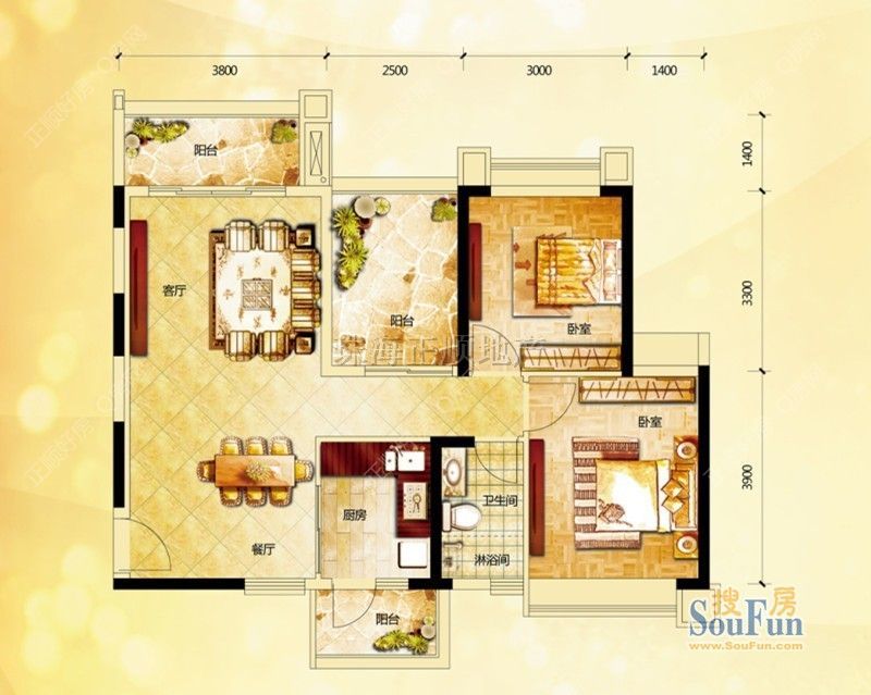 10/11栋2单
面积:94.40m2