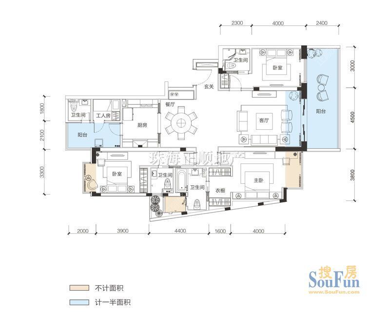 4单元01,149.1,4房
